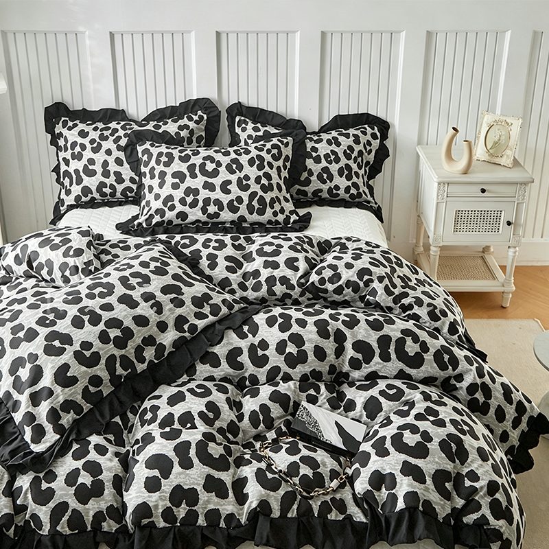 🐆 49% OFF NOW! 🛌 Leopard Print Ruffled Duvet Cover Set – Soft fabric, chic ruffle detail & vibrant print – Perfect for a bold, cozy bedroom makeover ✨