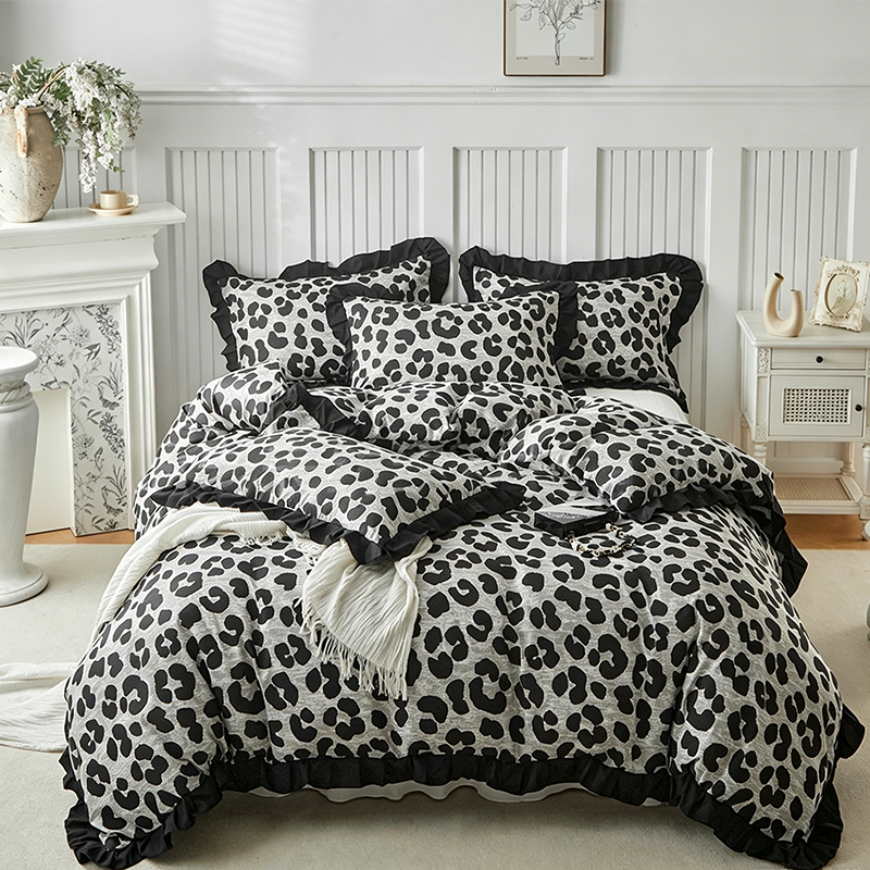 🐆 49% OFF NOW! 🛌 Leopard Print Ruffled Duvet Cover Set – Soft fabric, chic ruffle detail & vibrant print – Perfect for a bold, cozy bedroom makeover ✨