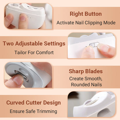 ⏳Time-Limited Special⏰2-in-1 Electric Automatic Nail Clipper & Polisher – Effortless Trimming, Smoother Edges & Compact Nail Care