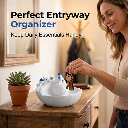 🔥2026 Hot Sale 49% OFF🏡Blue and White Ocean Theme Key Holder Tray Ceramic Home Decor