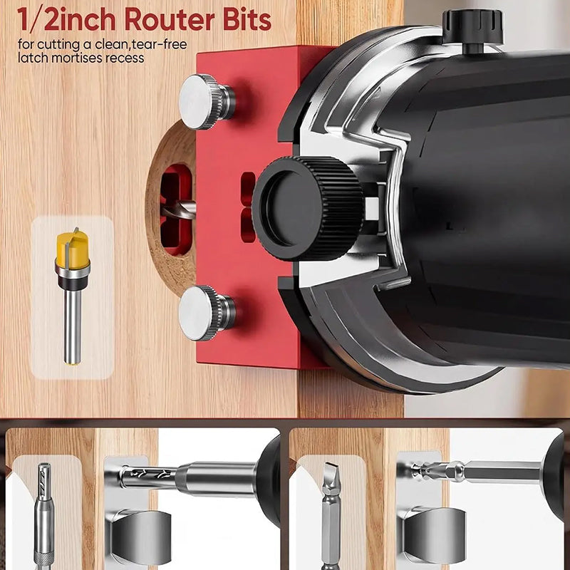 📢📢46% OFF !! ⏰Door Latch Mortising Tool Kit for Wood Doors