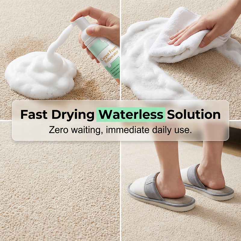 ⏳🔥LIMITED-TIME 49% OFF! ⏰Waterless Carpet Cleaning Foam – Instant stain lift, no wet mess. Advanced micro‑foam penetrates deep – just foam & wipe! 🏠💨