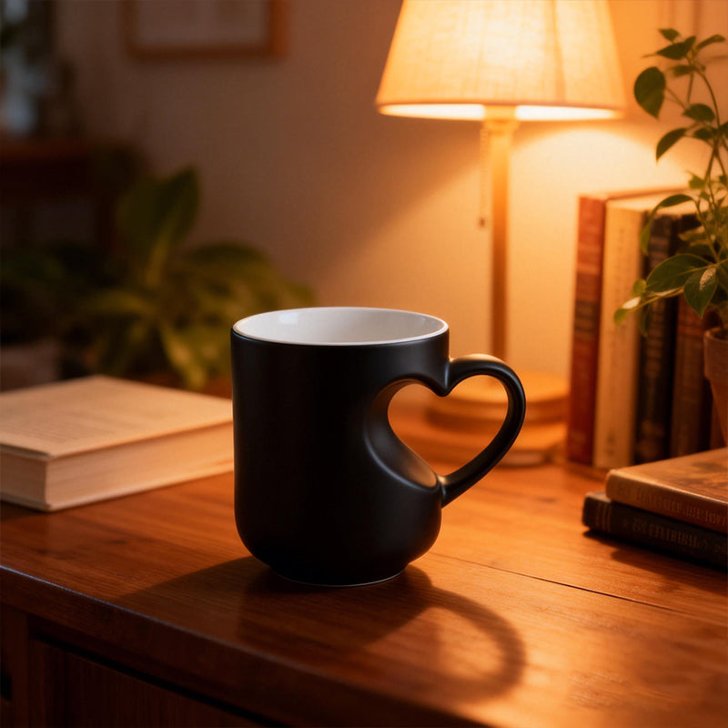 📢📢49% OFF !! ⏰Color Changing Heart Handle Ceramic Mug for Valentine's Day