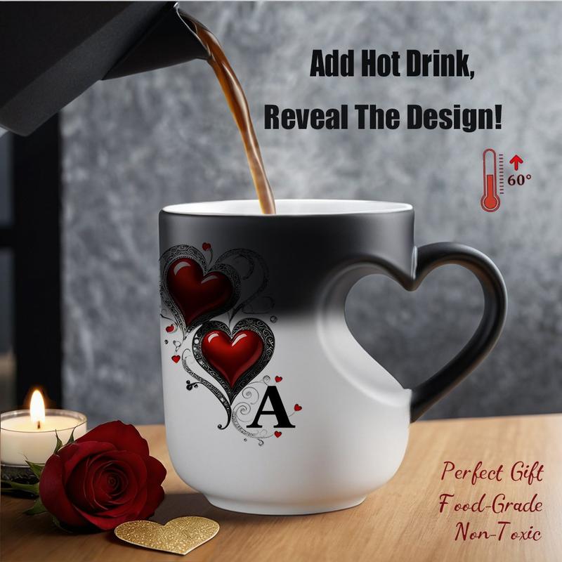 📢📢49% OFF !! ⏰Color Changing Heart Handle Ceramic Mug for Valentine's Day