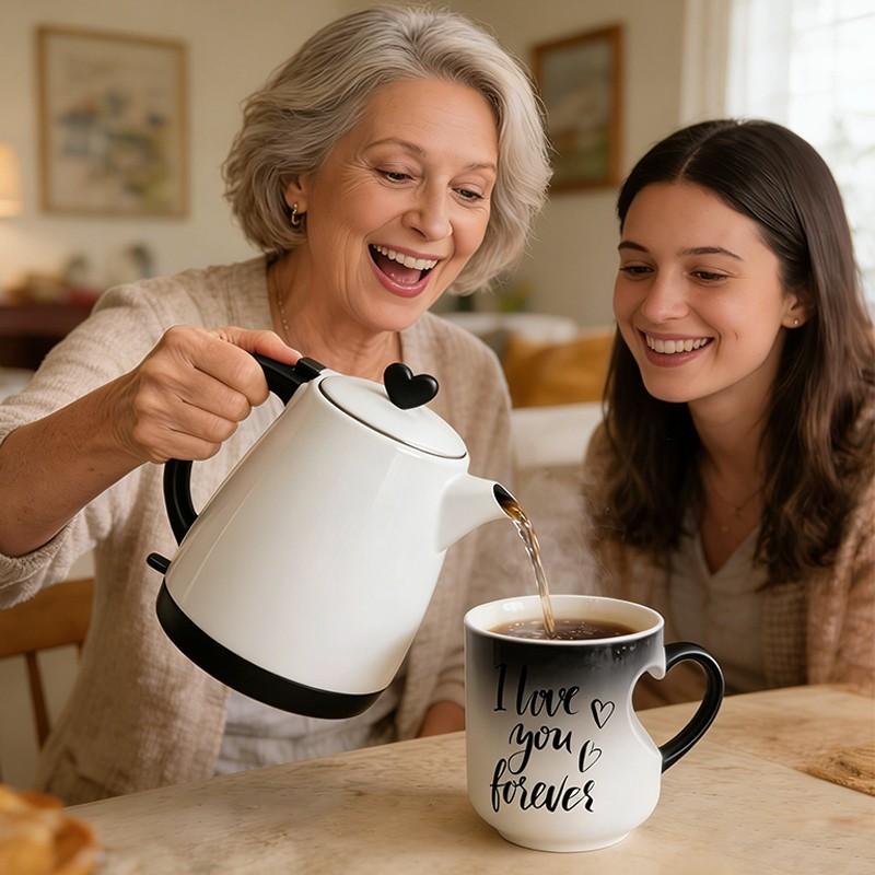📢📢49% OFF !! ⏰Color Changing Heart Handle Ceramic Mug for Valentine's Day
