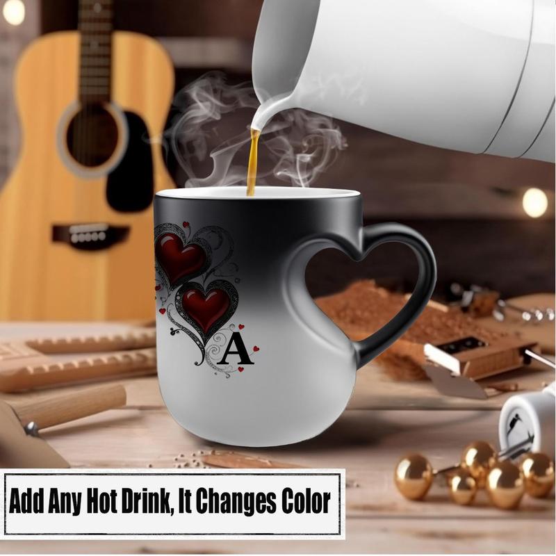 📢📢49% OFF !! ⏰Color Changing Heart Handle Ceramic Mug for Valentine's Day