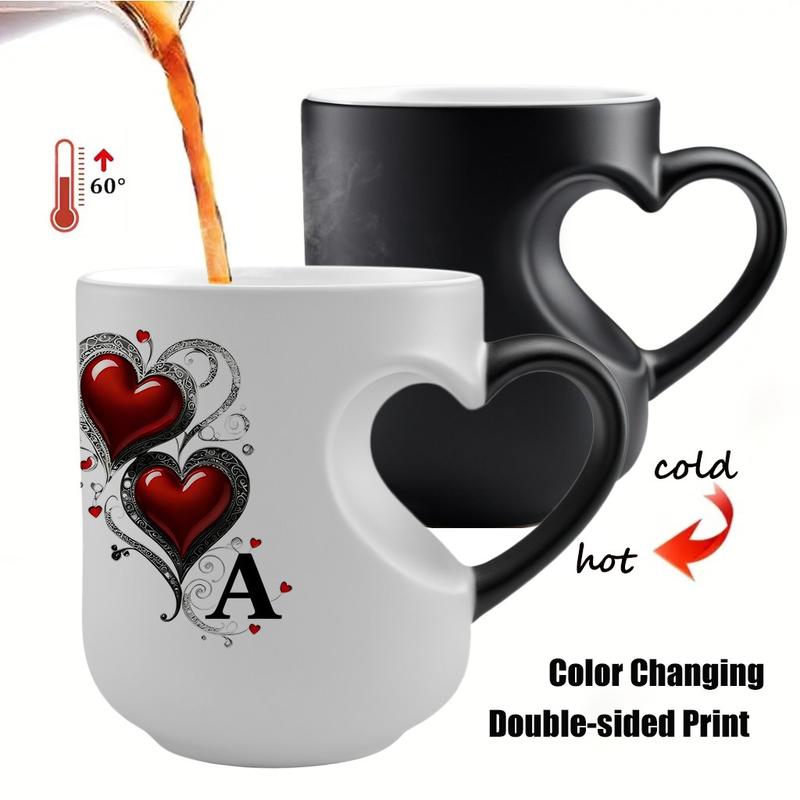 📢📢49% OFF !! ⏰Color Changing Heart Handle Ceramic Mug for Valentine's Day