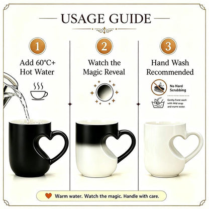 📢📢49% OFF !! ⏰Color Changing Heart Handle Ceramic Mug for Valentine's Day