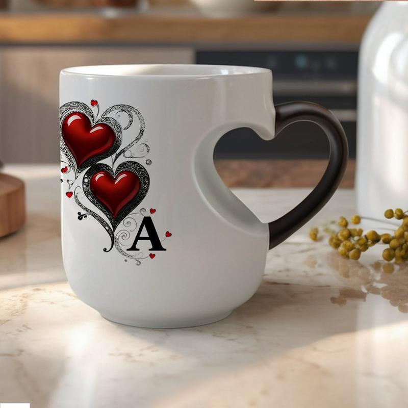 📢📢49% OFF !! ⏰Color Changing Heart Handle Ceramic Mug for Valentine's Day