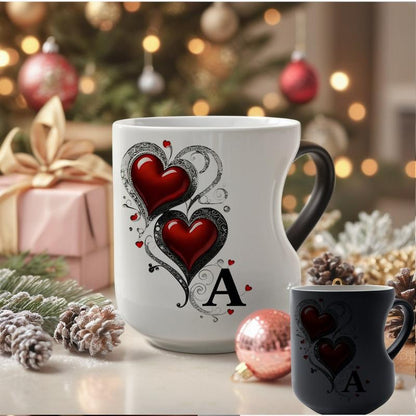📢📢49% OFF !! ⏰Color Changing Heart Handle Ceramic Mug for Valentine's Day
