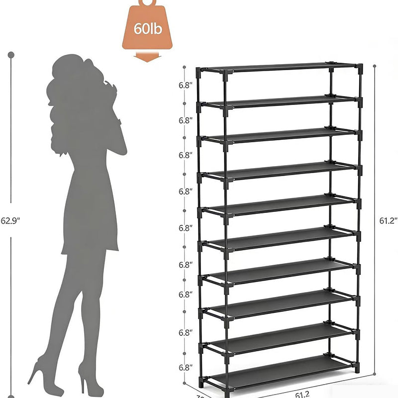 🎉 LIMITED TIME 49% OFF! 👟 10-Tier Vertical Shoe Rack Organizer – Space-Saving Design, Large Capacity & Bonus Side Hooks 🏠