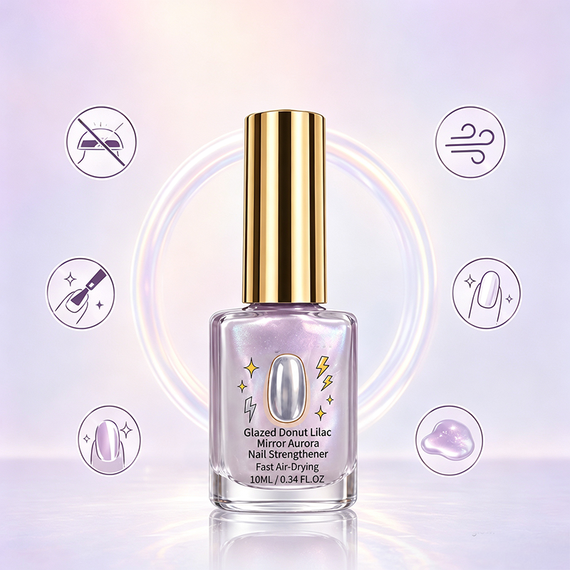 💎 Lilac Mirror Gloss Nail Strengthener – Stronger Nails, Gorgeous Shine! 🌸