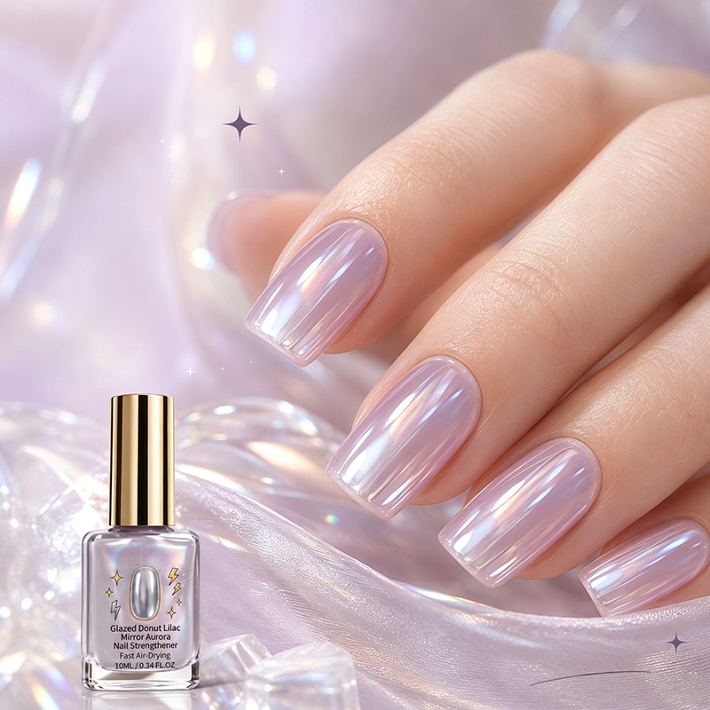 💎 Lilac Mirror Gloss Nail Strengthener – Stronger Nails, Gorgeous Shine! 🌸