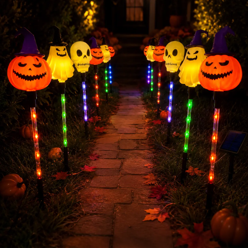 📢📢49% OFF !! ⏰Waterproof Halloween Pumpkin Stake Lights 