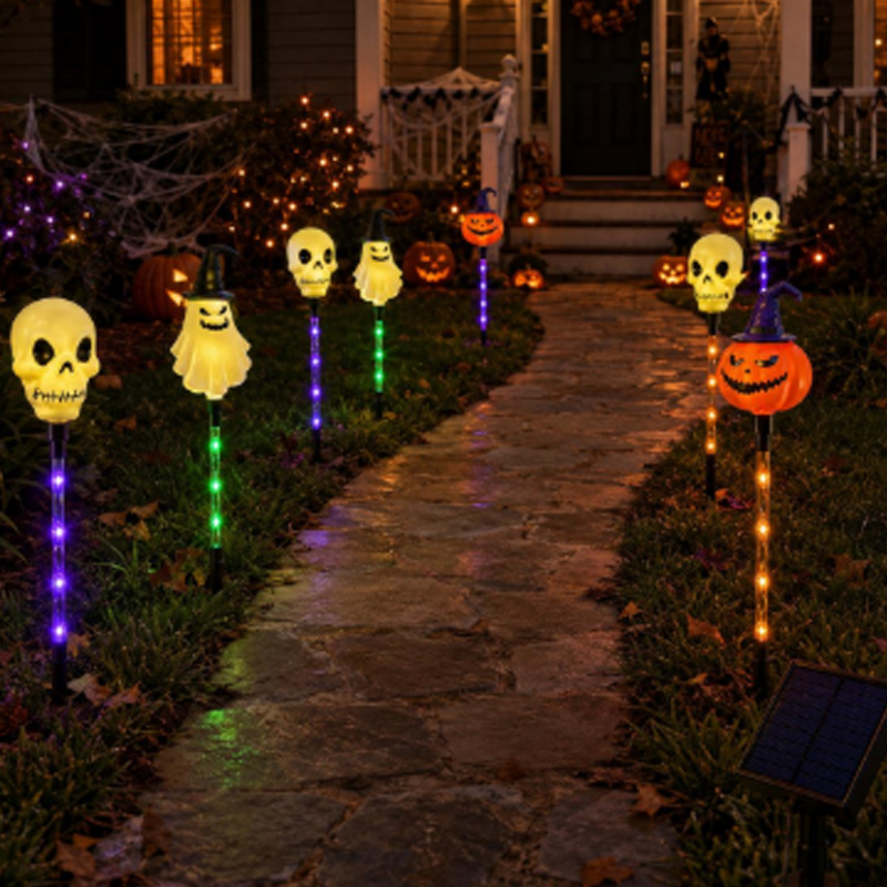 📢📢49% OFF !! ⏰Waterproof Halloween Pumpkin Stake Lights 