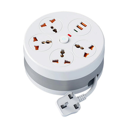 📢📢49% OFF !! ⏰Multi Outlet Round Power Strip with Cable Storage
