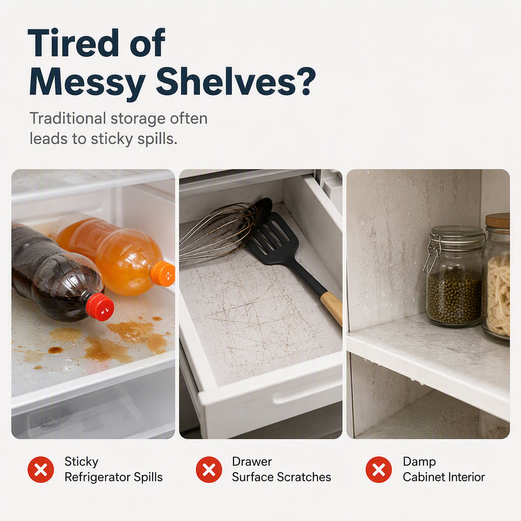 🧊 49% OFF NOW! 🛡️ Waterproof Fridge Shelf Liners – Non-slip, easy-clean & food-safe – Keeps fridge shelves fresh & organized ✨