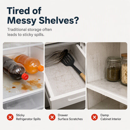 🧊 49% OFF NOW! 🛡️ Waterproof Fridge Shelf Liners – Non-slip, easy-clean & food-safe – Keeps fridge shelves fresh & organized ✨