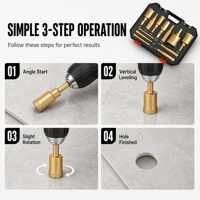 💎 49% OFF NOW! 🔧 12-Piece Diamond Hole Saw Kit – Dry Drilling, Industrial Grit & Versatile Sizes – For Tile, Stone & Masonry 🏗️