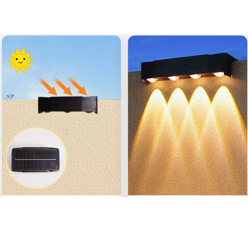 🌙 Solar Powered RGB Wall Light – Wireless Outdoor Wall Lamp