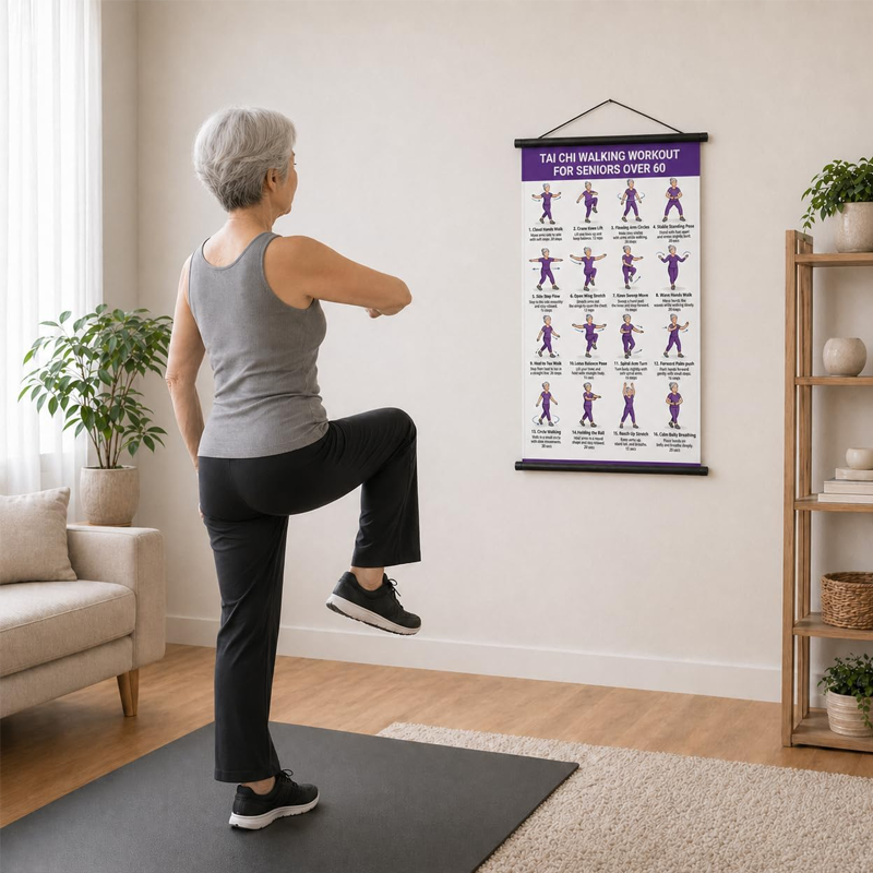 ⏳Limited-time 49% off⏰Tai Chi Workout Poster for Seniors☯️