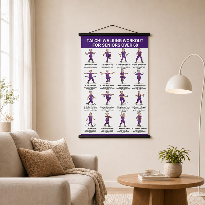 ⏳Limited-time 49% off⏰Tai Chi Workout Poster for Seniors☯️