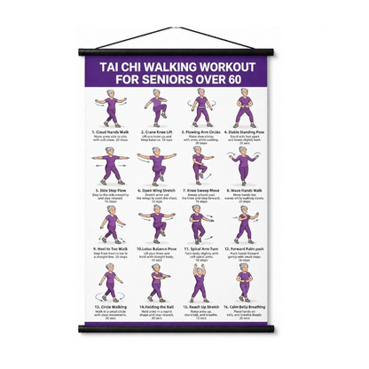 ⏳Limited-time 49% off⏰Tai Chi Workout Poster for Seniors☯️