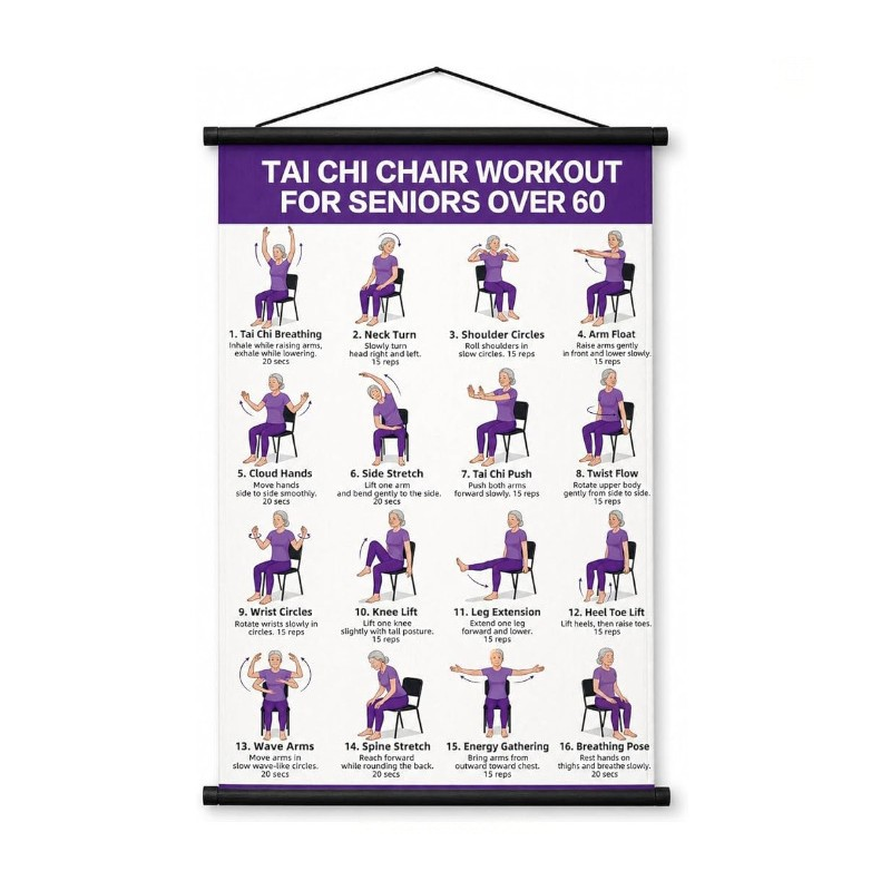 ⏳Limited-time 49% off⏰Tai Chi Workout Poster for Seniors☯️
