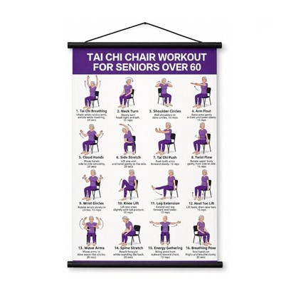 ⏳Limited-time 49% off⏰Tai Chi Workout Poster for Seniors☯️