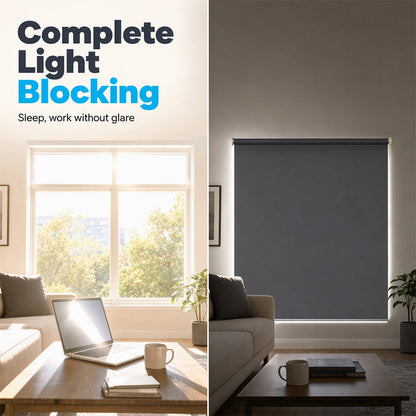 🎉 LIMITED TIME 49% OFF! 🏆 Motorized Blackout Blinds with Remote – Smart Roller Shade, Complete Light Blocking & Clean Modern Design ✨