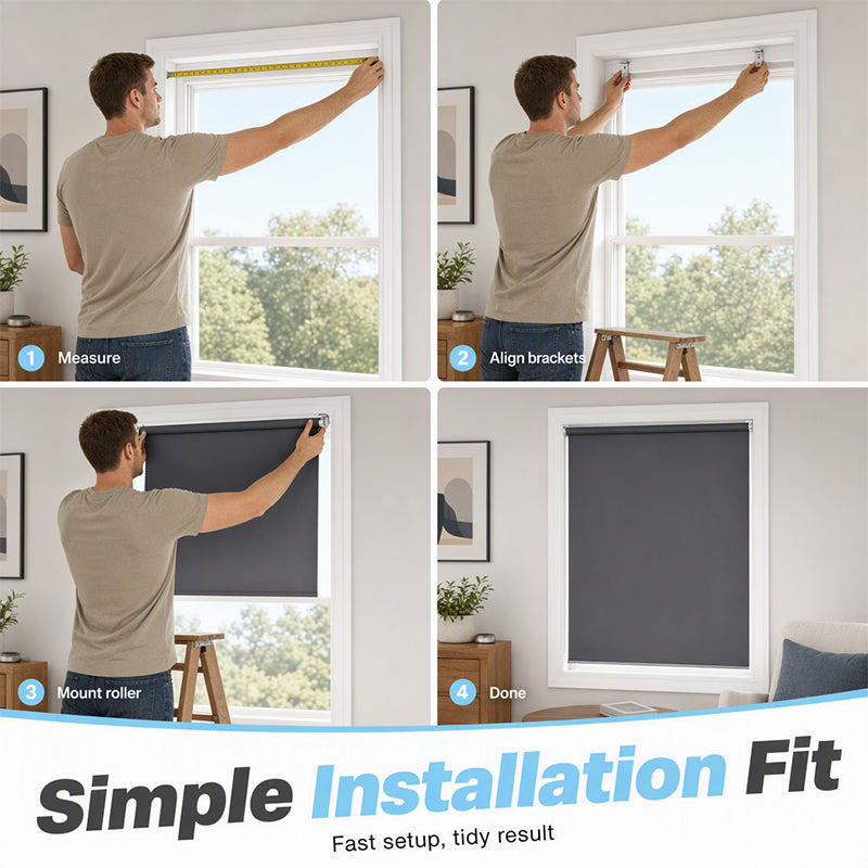 🎉 LIMITED TIME 49% OFF! 🏆 Motorized Blackout Blinds with Remote – Smart Roller Shade, Complete Light Blocking & Clean Modern Design ✨
