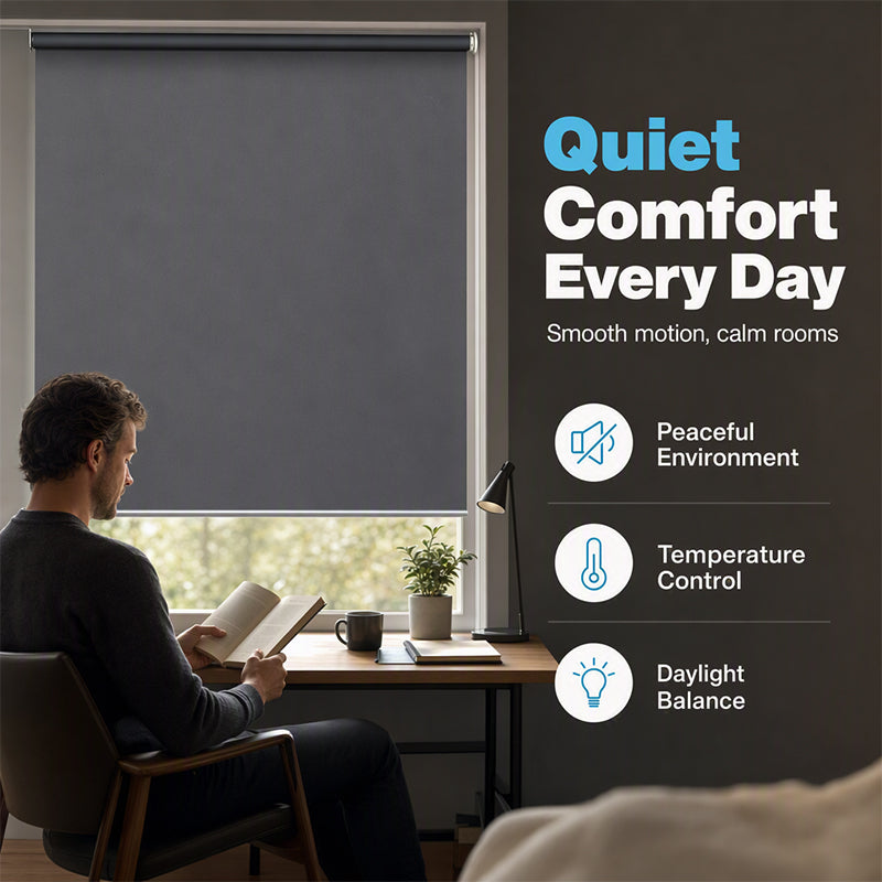 🎉 LIMITED TIME 49% OFF! 🏆 Motorized Blackout Blinds with Remote – Smart Roller Shade, Complete Light Blocking & Clean Modern Design ✨