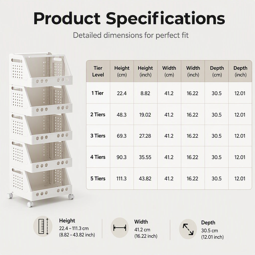 ⏳LIMITED-TIME 49% OFF! 🏠 Multi-Tier Foldable Storage Organizer with Wheels – Space-Saving Rolling Cart, Lockable Wheels & Multi-Room Use 🗄️