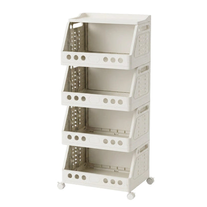 ⏳LIMITED-TIME 49% OFF! 🏠 Multi-Tier Foldable Storage Organizer with Wheels – Space-Saving Rolling Cart, Lockable Wheels & Multi-Room Use 🗄️