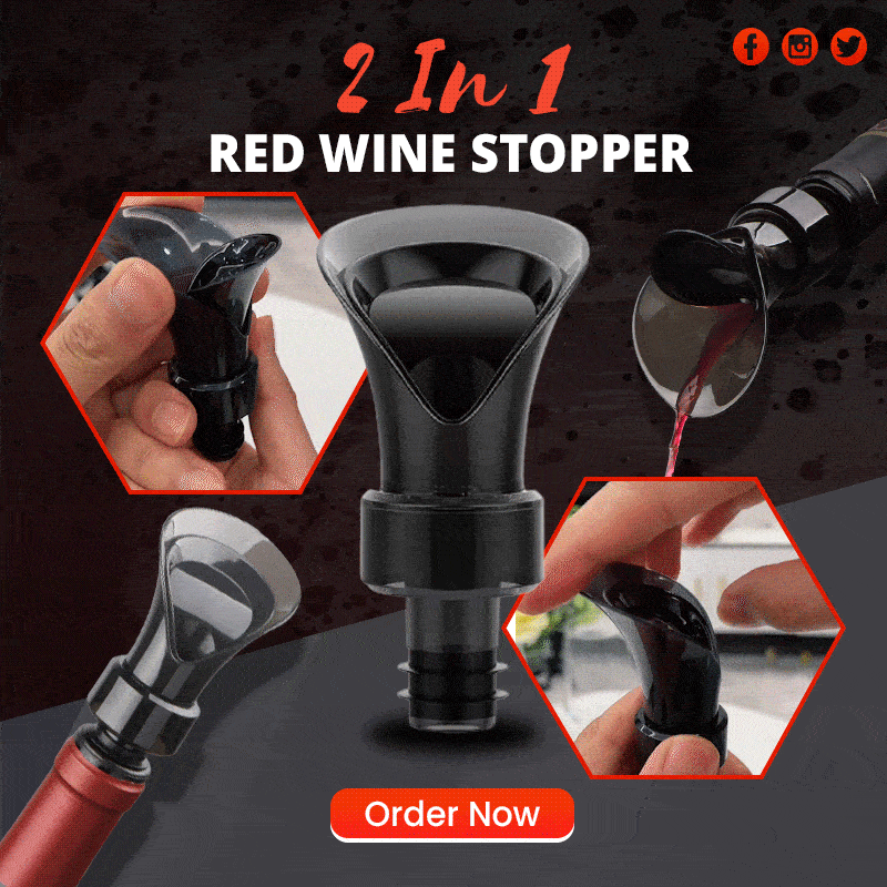 📢📢49% OFF !! ⏰ 2-in-1 Wine Saver – Vacuum Pump & Sealer, Preserves Freshness & Aroma ✨