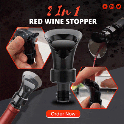 📢📢49% OFF !! ⏰ 2-in-1 Wine Saver – Vacuum Pump & Sealer, Preserves Freshness & Aroma ✨