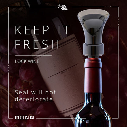 📢📢49% OFF !! ⏰ 2-in-1 Wine Saver – Vacuum Pump & Sealer, Preserves Freshness & Aroma ✨