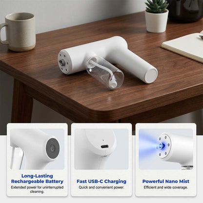 🦠 49% OFF NOW! 🚫 Cordless Nano Atomizer – Touchless Disinfecting, Blue Light – For Home, Office & Car 🏠