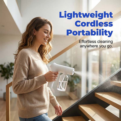 🦠 49% OFF NOW! 🚫 Cordless Nano Atomizer – Touchless Disinfecting, Blue Light – For Home, Office & Car 🏠