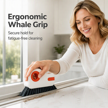 📢Buy 1 Get 1 Free!! ⏰ 🧹 2-in-1 Window Groove Cleaning Brush with Built-in Scraper – Narrow Crevice Tool with Hard Bristles ✨