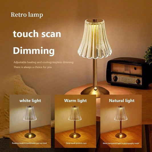 📢📢49% OFF !! ⏰Retro Rechargeable Table Lamp with Touch Dimming