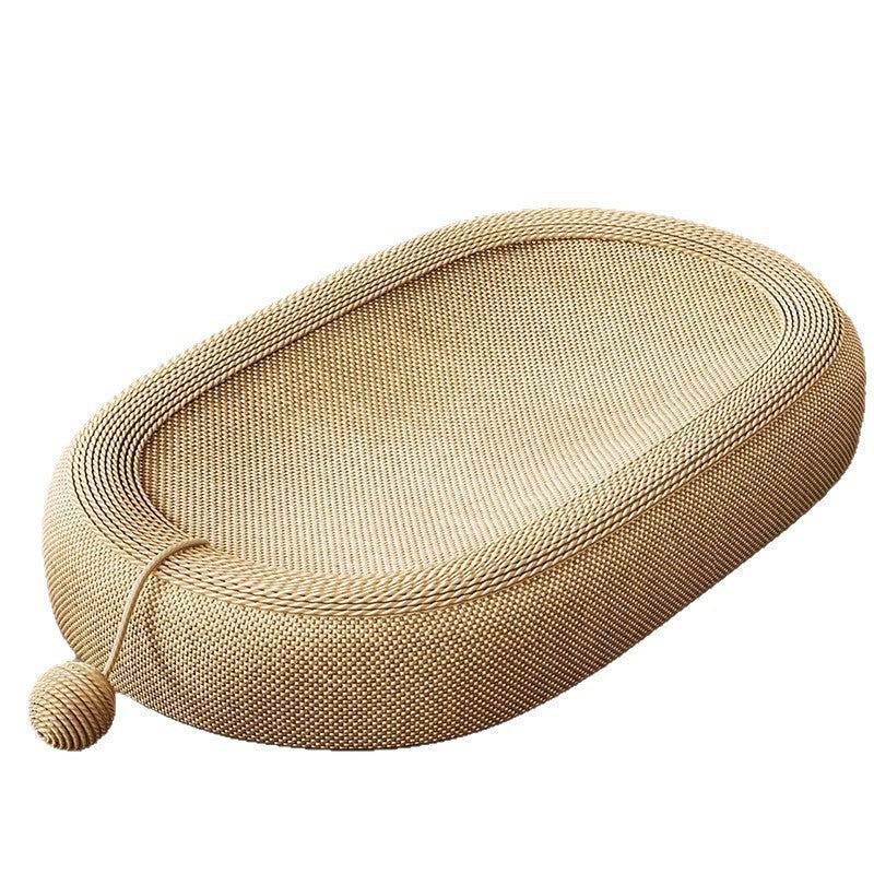 🎉 LIMITED TIME 49% OFF! 🐱 Wear-Resistant Sisal Cat Scratcher Bed – Durable Scratching Surface, Roomy Oval Shape & Included Cat Toy ✨