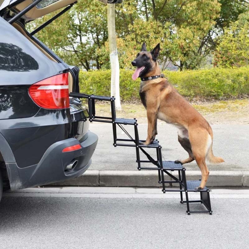 🐕 Portable Foldable Non-Slip Dog Car Stairs – 4-Step Heavy Duty Pet Steps