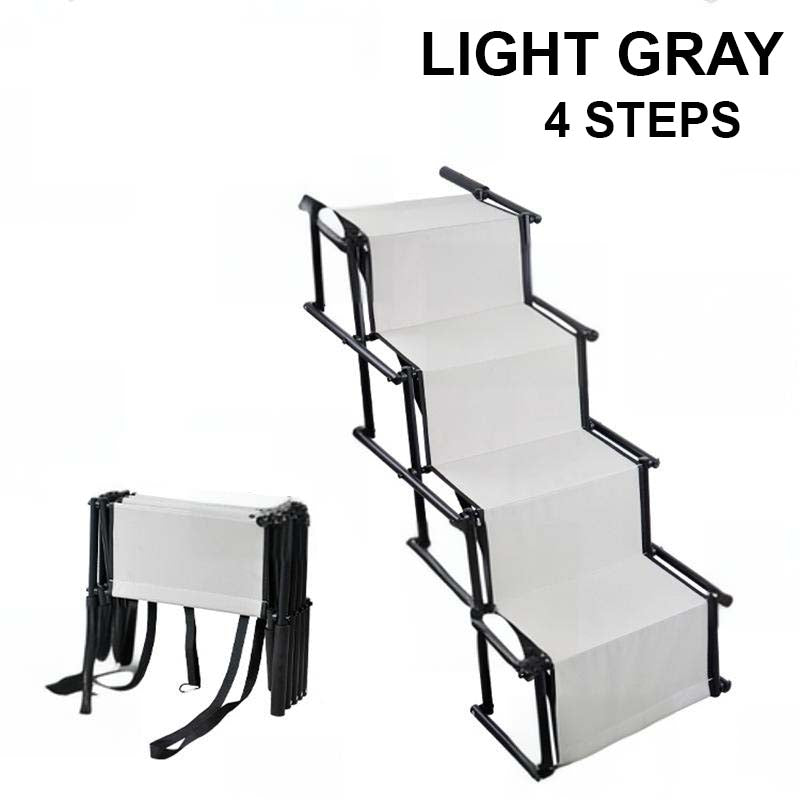 🐕 Portable Foldable Non-Slip Dog Car Stairs – 4-Step Heavy Duty Pet Steps