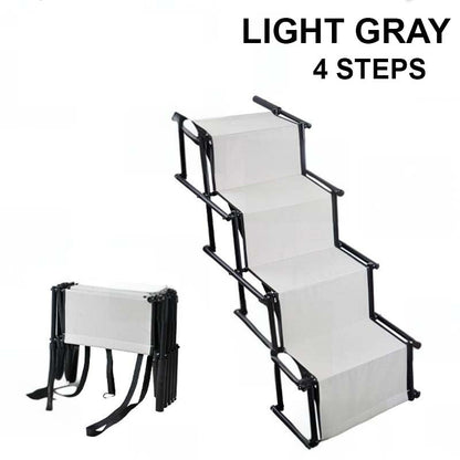 🐕 Portable Foldable Non-Slip Dog Car Stairs – 4-Step Heavy Duty Pet Steps