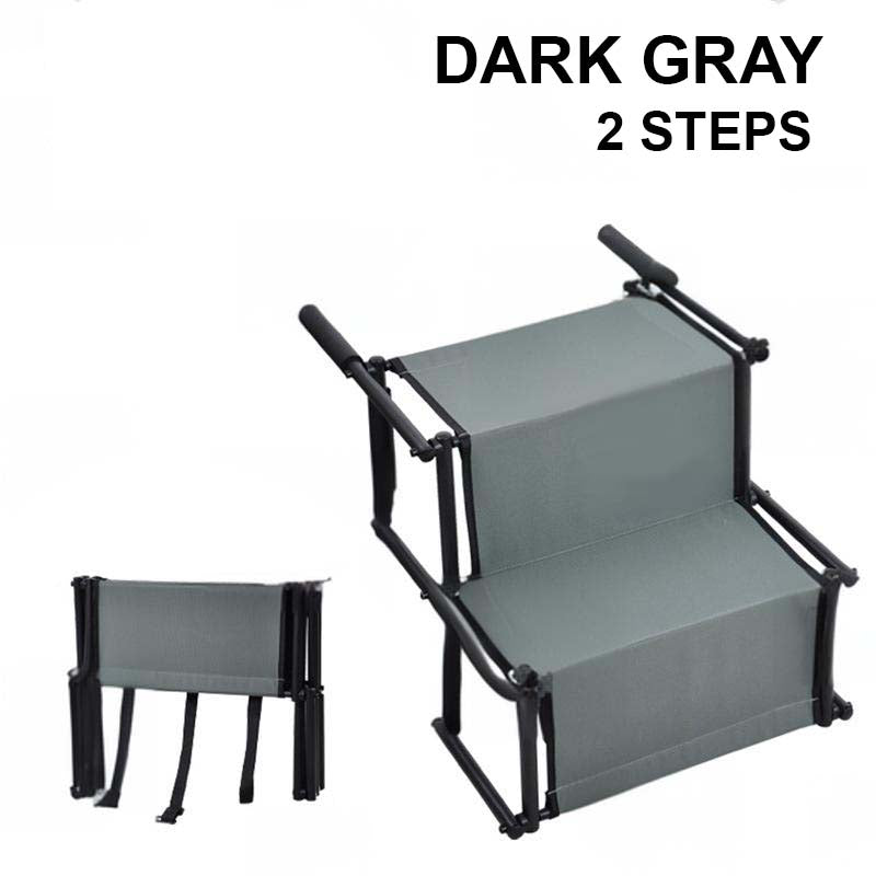 🐕 Portable Foldable Non-Slip Dog Car Stairs – 4-Step Heavy Duty Pet Steps