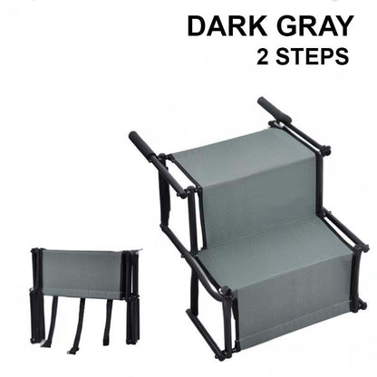 🐕 Portable Foldable Non-Slip Dog Car Stairs – 4-Step Heavy Duty Pet Steps