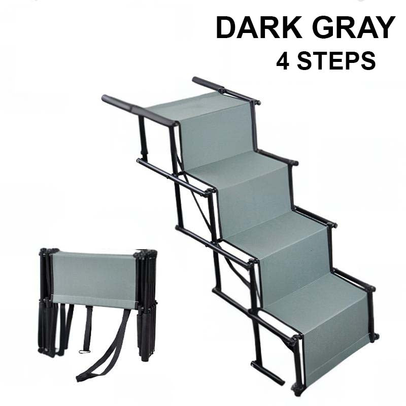 🐕 Portable Foldable Non-Slip Dog Car Stairs – 4-Step Heavy Duty Pet Steps