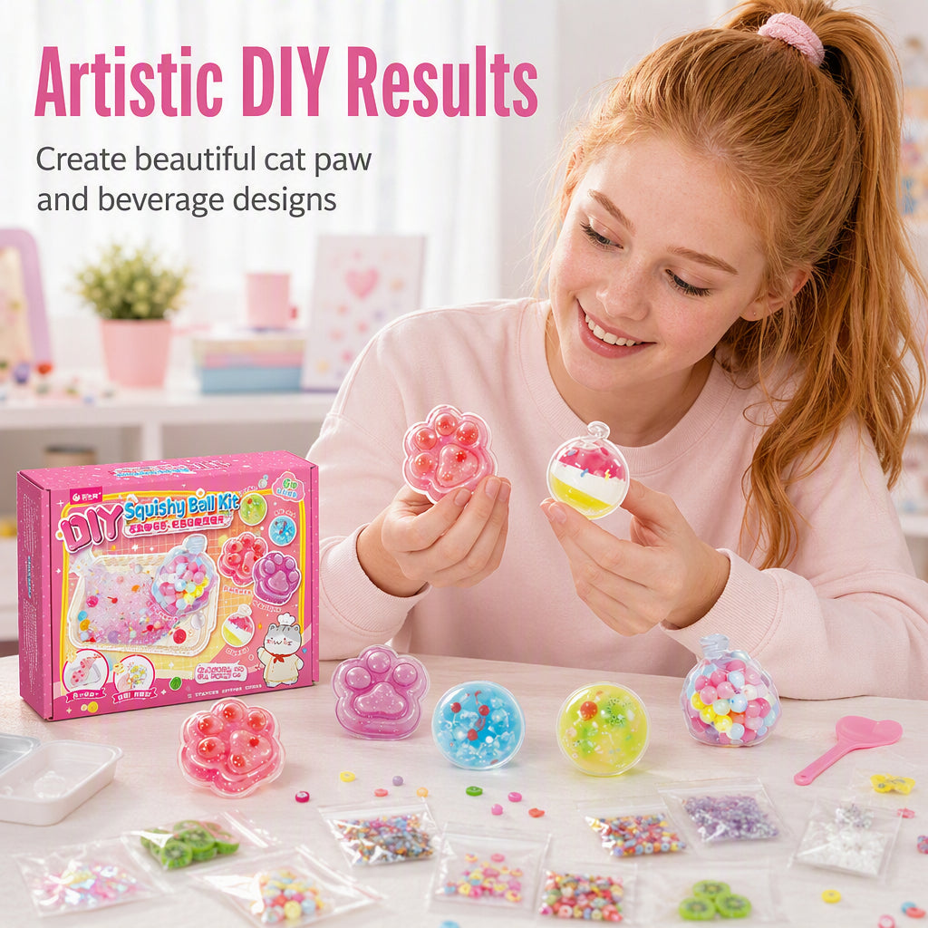 🧸49% OFF NOW ! 😼 DIY Fried Ice Squishy Toy Kit with Cat Claw Design for Kids