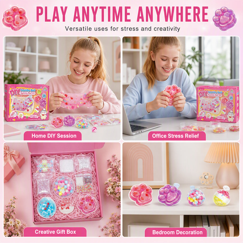 🧸49% OFF NOW ! 😼 DIY Fried Ice Squishy Toy Kit with Cat Claw Design for Kids